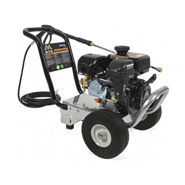 A pressure washer with a power unit attached.