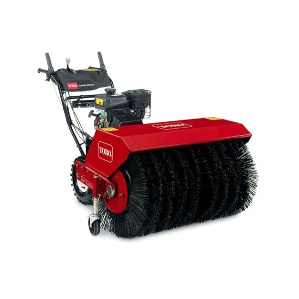A red and black brush with a motor on it