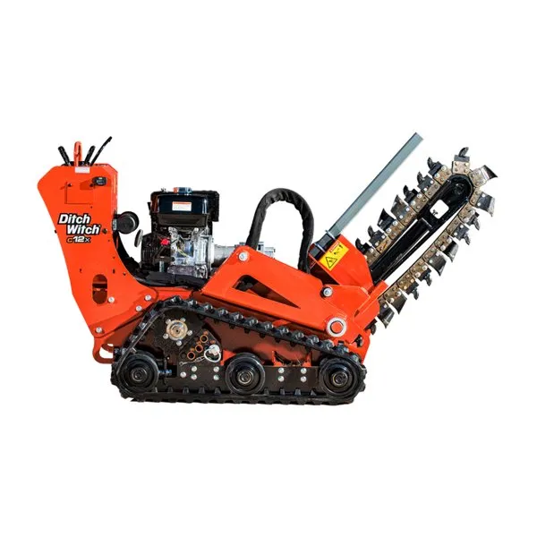 A red and black machine with tools on it
