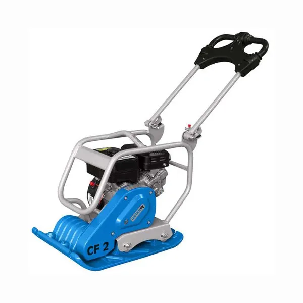 A blue and black machine is on the ground