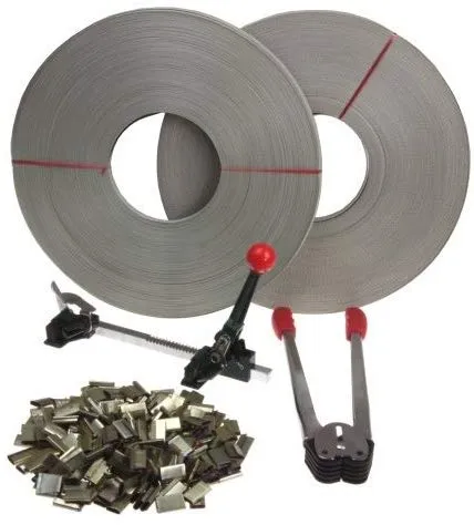A pair of metal discs and some wire cutters.
