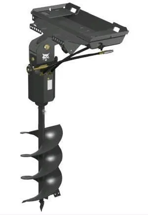A black and yellow picture of an electric auger.