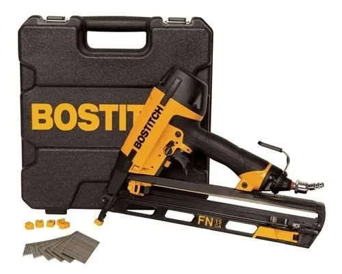 A bostitch stapler and nail gun in a case.