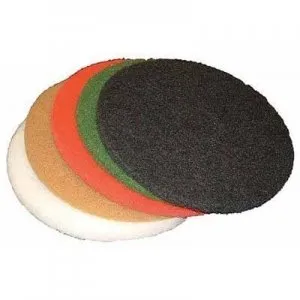 A group of different colored pads sitting on top of each other.