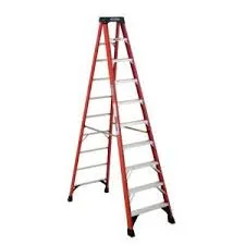 A ladder is shown with the handle up.