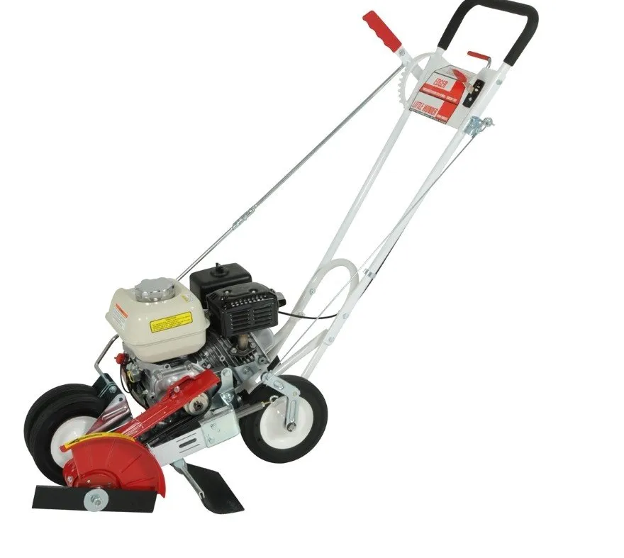 A small lawn mower with a large engine.