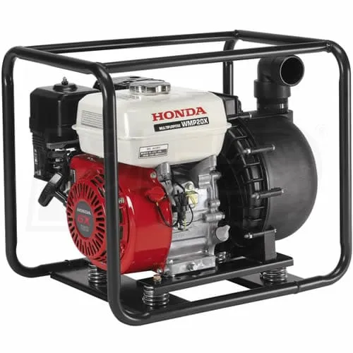 A honda water pump in a black frame.