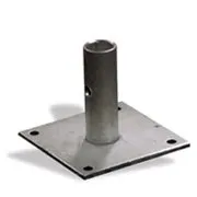 A metal base with a pole on top.