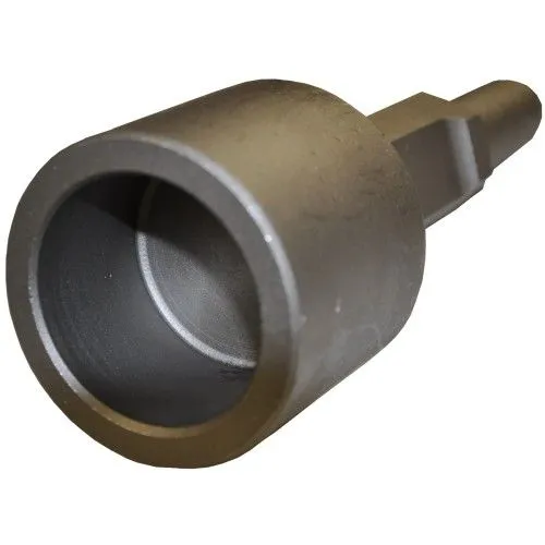 A close up of an open end tube